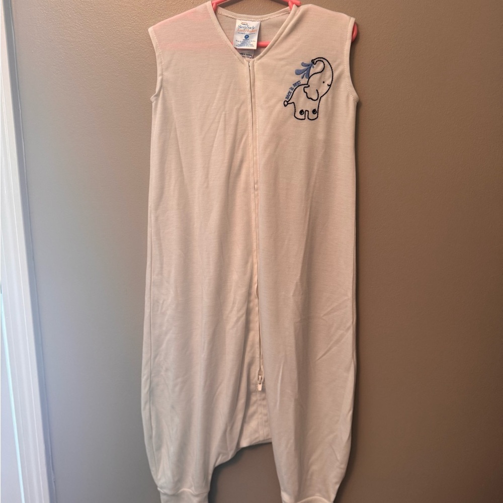 NEVER WORN Halo Cream and Blue Sleep Sack Pajamas
